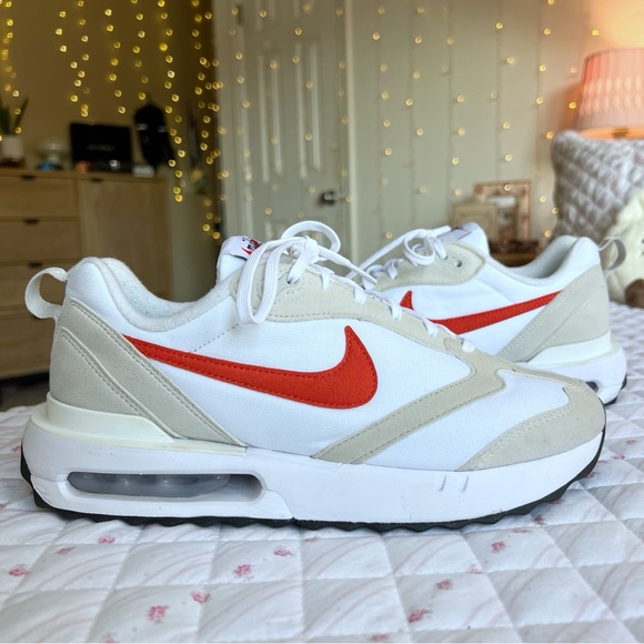 Nike Shoes - Nike Air Max Dawn White Light Bone Black Red Orange Sneakers Size 10